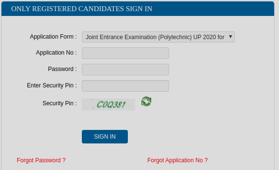 Polytechnic Entrance Registration Form 2024